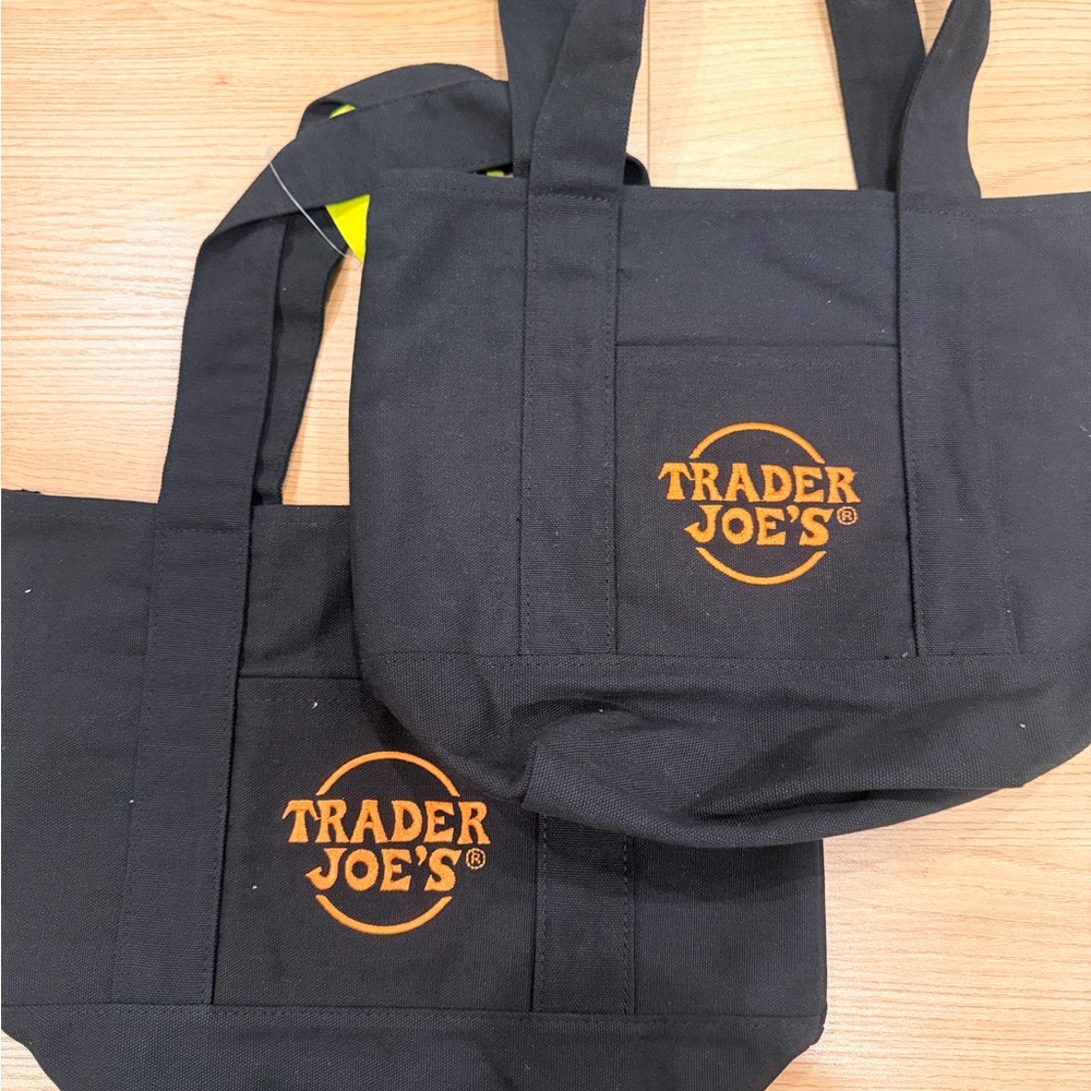Trader Joe's MINI black Canvas Tote Bag (NWT) - Picture 4 of 4
